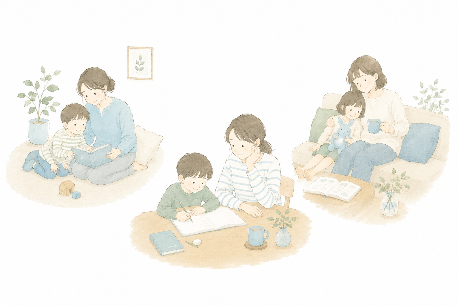いろいろな親子のようす